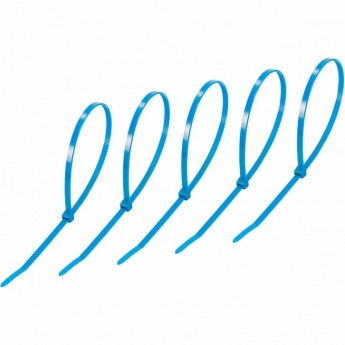 Хомут-стяжка REXANT нейлоновая 400x4.8 мм синяя, 25 шт. Хомут-стяжка REXANT нейлоновая 400x4.8 мм синяя, 25 шт.