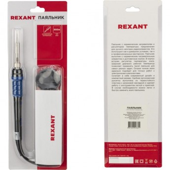 Паяльник цифровой REXANT с керамическим нагревателем, 65Вт, 220В, темп. 200-500 °C Паяльник цифровой REXANT с керамическим нагревателем, 65Вт, 220В, темп. 200-500 °C