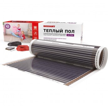 Пленочный теплый пол REXANT ULTRA RXM 220, площадь 12 м², 0.5х24 м, 2640 Вт Пленочный теплый пол REXANT ULTRA RXM 220, площадь 12 м², 0.5х24 м, 2640 Вт