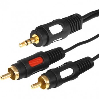 Шнур REXANT стерео 3.5 мм - 2 RCA 5 м gold Шнур REXANT стерео 3.5 мм - 2 RCA 5 м gold