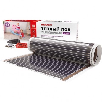 Теплый пол REXANT ULTRA RXM 220 пленочный 8 м² 1760 Вт Теплый пол REXANT ULTRA RXM 220 пленочный 8 м² 1760 Вт