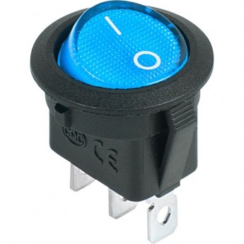 Выключатель клавишный REXANT 12V 20А (3с) ON-OFF круглый, синий с подсветкой (RWB-214) Выключатель клавишный REXANT 12V 20А (3с) ON-OFF круглый, синий с подсветкой (RWB-214)
